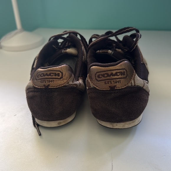 Coach logo brown shoes snickers 7 - Picture 3 of 10